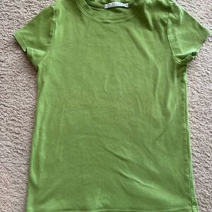 LA Relaxed Bebe Organic Tee in matcha, size medium